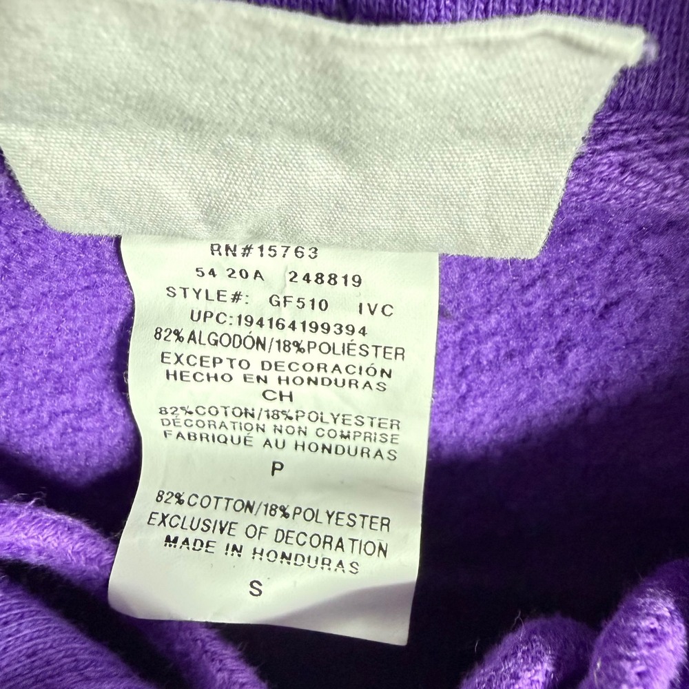 Vintage Reverse Weave Champion Purple Hoodie Warm Up Large - Picture 5 of 8